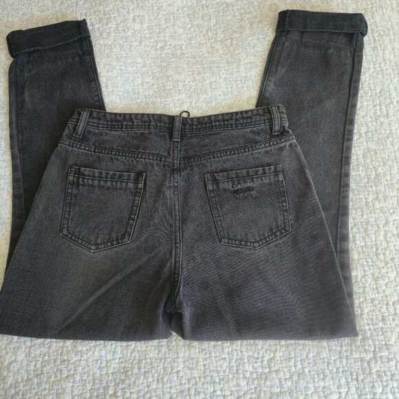THE ROCKN REV Black Distressed Jeans, Size 8 - Picture 6 of 8